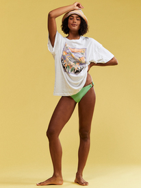 4 Sweet Sunshine - T-shirt oversize pour Femme Blanc URJZT03708 Roxy