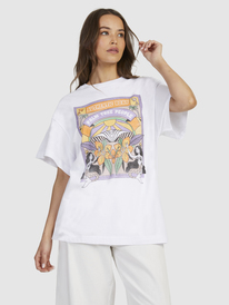 6 Sweet Sunshine - T-shirt oversize pour Femme Blanc URJZT03708 Roxy