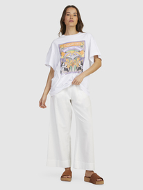 9 Sweet Sunshine - T-shirt oversize pour Femme Blanc URJZT03708 Roxy