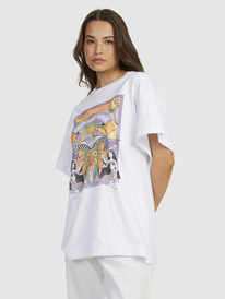 12 Sweet Sunshine - T-shirt oversize pour Femme Blanc URJZT03708 Roxy
