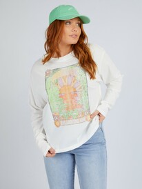 roxy, Womens Slow Down Long Sleeve T-Shirt, MARSHMALLOW (wbt0) SLOW DOWN LS URJZT03710