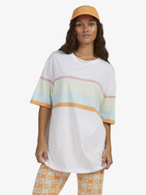 5 Womens Starry Night Sky Oversized T-Shirt White URJZT03718 Roxy