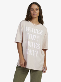 6 Womens Barracuda Oversized T-Shirt Pink URJZT03719 Roxy