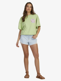 11 Womens Sweet Janis Oversized T-Shirt Green URJZT03737 Roxy