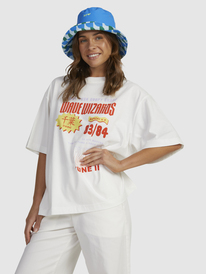 4 Tommy C - Oversized T-shirt voor Dames White URJZT03746 Roxy