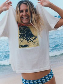 2 Poster - Oversized T-Shirt for Women Yellow URJZT03747 Roxy
