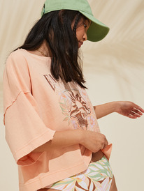 4 Womens Frozen Sunset Relaxed Fit T-Shirt Pink URJZT03751 Roxy