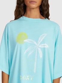 4 Womens Supernova Oversized Boyfriend T-Shirt Blue URJZT03754 Roxy
