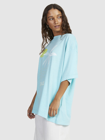 3 Womens Supernova Oversized Boyfriend T-Shirt Blue URJZT03754 Roxy