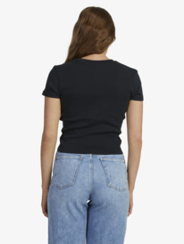 2 Womens Summertime Glow Boyfriend T-Shirt Black URJZT03807 Roxy