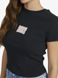 4 Womens Summertime Glow Boyfriend T-Shirt Black URJZT03807 Roxy