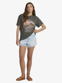 1 Womens Moonlight Sunset A T-Shirt Black URJZT03815 Roxy