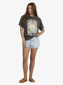 1 Womens On The Hill Tee T-Shirt Black URJZT03817 Roxy