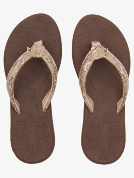 tan roxy flip flops