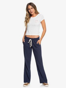 Oceanside - Flared Linen Trousers for Women  ARJNP03006