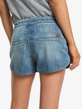 Music Never Stop - Denim Beach Shorts for Women  ERJDS03152