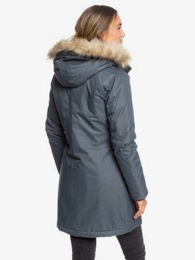 Shadow Of Time - Longline Water-Repellent Hooded Jacket for Women  ERJJK03305