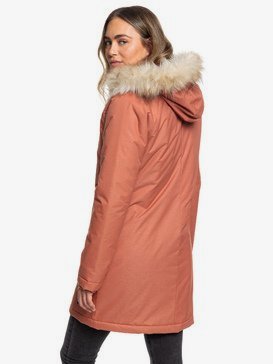 Shadow Of Time - Longline Water-Repellent Hooded Jacket for Women  ERJJK03305