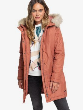 Shadow Of Time - Longline Water-Repellent Hooded Jacket for Women  ERJJK03305