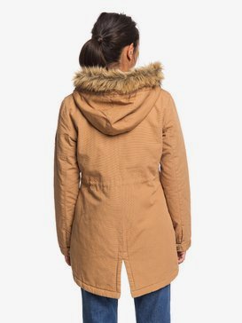 Sun Goes Down - Hooded Canvas Parka Jacket for Women  ERJJK03321