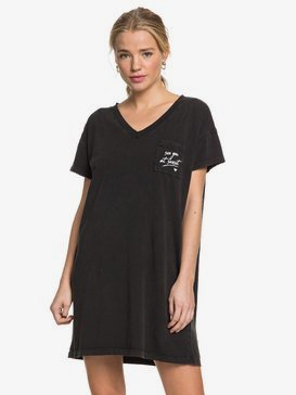 Night Shimmers - Short Sleeve V-Neck T-Shirt Dress  ERJKD03296