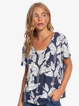Beach Summer Party - Short Sleeve V-Neck Top  ERJKT03662