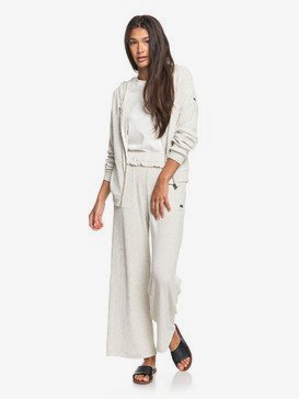 Pastel Sunset - Cosy Wide Leg Rib Knit Trousers for Women  ERJNP03283