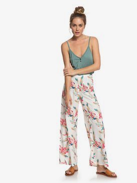 Beside Me - Wide Leg Viscose Trousers  ERJNP03287