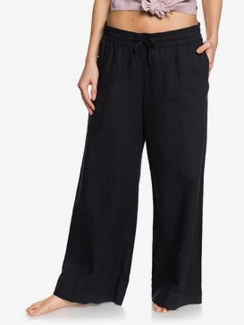 Great Past - Cropped Wide Leg Linen Trousers  ERJNP03319
