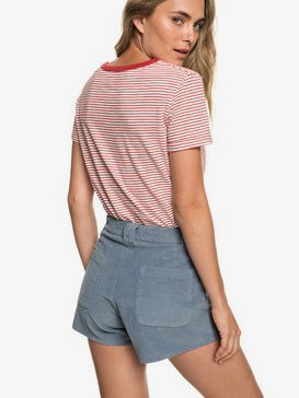 Boy Rules - High Waist Corduroy Shorts for Women  ERJNS03208