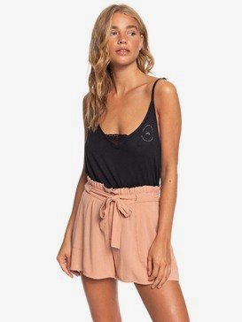 The South Side - High Waist Paper Bag Shorts  ERJNS03250