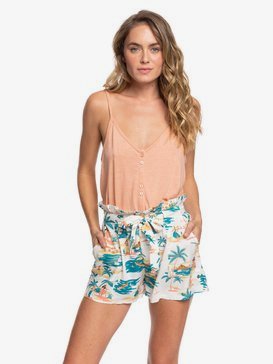 The South Side - High Waist Paper Bag Shorts  ERJNS03251