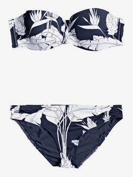 Printed Beach Classics - Bandeau Bikini Set  ERJX203375