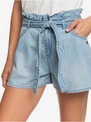 Salento Playa - High Waist Paper Bag Denim Shorts  ERJDS03221