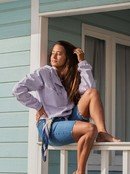 Midnight Circle - Denim Bermuda Shorts for Women  ERJDS03256