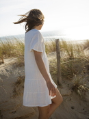 Pale Sun Rose - Short Sleeve Mini Dress for Women  ERJWD03532