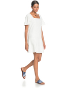 Pale Sun Rose - Short Sleeve Mini Dress for Women  ERJWD03532