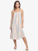 Golden Allure - Strappy Midi Dress for Women  ERJWD03589