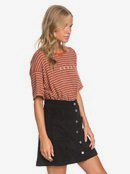 Warning Sign - Buttoned Corduroy Skirt for Women  ERJWK03090