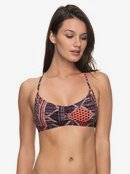 Roxy Womens Festival Bazar High Neck Crop Bikini Top