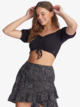 Flirty Walk - Ruched Cropped Top for Women  ARJKT03393
