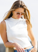 Spring Muse 2022 - Rib Knit Mock Neck Top for Women  ERJKT03763