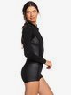 1 1.5mm Satin - Long Sleeve Front Zip Shorty for Women Black ERJW403020 Roxy