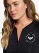 2 Essentials - Long Sleeve Zip-Up UPF 50 Rash Vest for Women Black ERJWR03218 Roxy