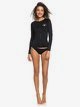 3 Essentials - Long Sleeve Zip-Up UPF 50 Rash Vest for Women Black ERJWR03218 Roxy