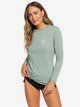 0 Enjoy Waves - Long Sleeve UPF 50 Rash Vest Green ERJWR03255 Roxy