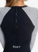2 ROXY - Long Sleeve Back Zip One-Piece Rashguard for Women Black ERJWR03329 Roxy