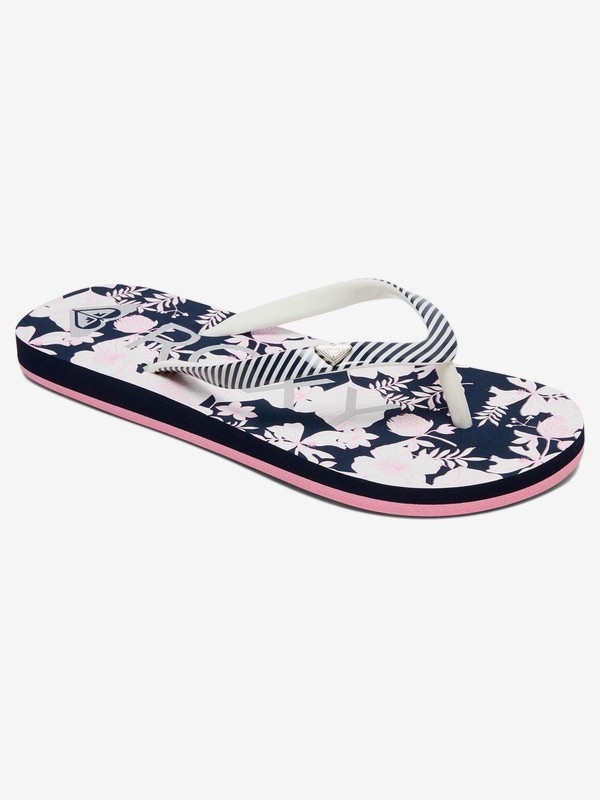 roxy, Girl's 7-14 Pebbles Flip-Flops, BLUE JEWEL (jbl) 0 Girl's 7-14 Pebbles Flip-Flops Blue ARGL100182 Roxy