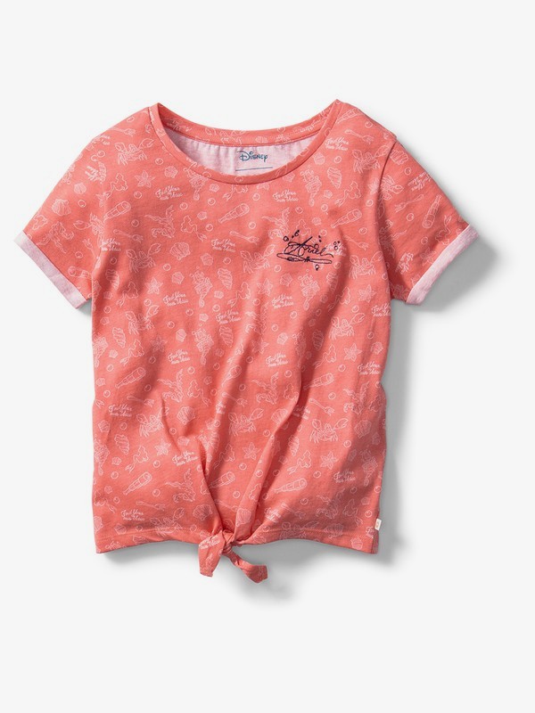roxy, Ariel Treasure Trove Tie-Front Tee, BURNT CORAL TREASURE TROVE (mhp6) 0 Ariel Treasure Trove Tie-Front Tee Pink ARGZT03386 Roxy