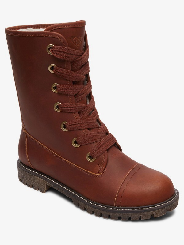 roxy, Vance - Bottines à lacets en cuir pour Femme, CHOCOLATE (chl) 0 Vance - Bottines à lacets en cuir pour Femme Marron ARJB700625 Roxy